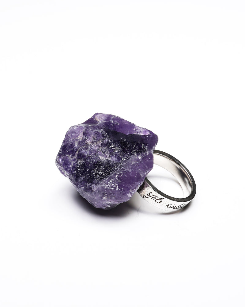 Raw Miracles Ring in Amethyst Size 7.5