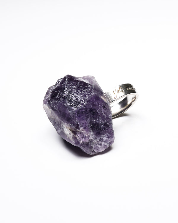 Raw Miracles Ring in Amethyst Size 7.5