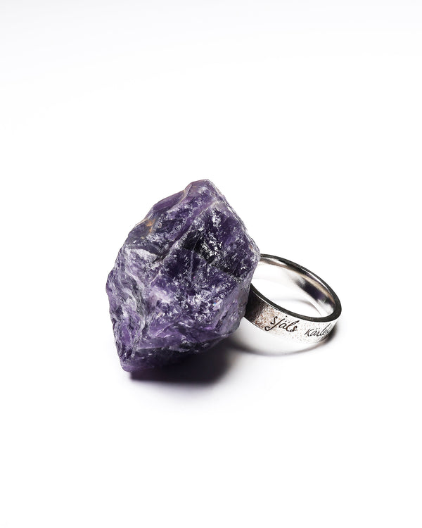 Raw Miracles Ring in Amethyst Size 8