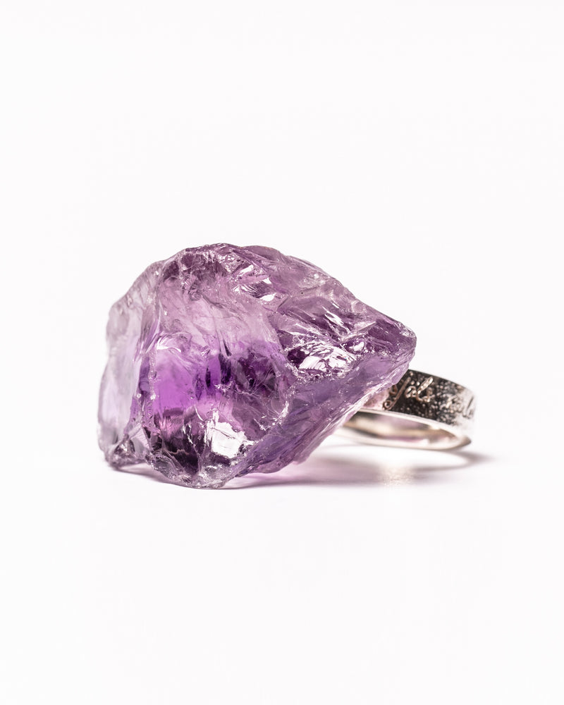 Raw Miracles Ring in Amethyst Size 8