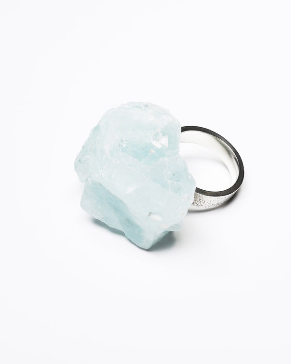 Raw Miracles Ring in Aquamarine Size 8