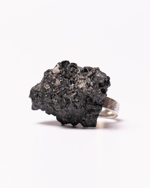 Raw Miracles Ring in Black Tourmaline Size 8