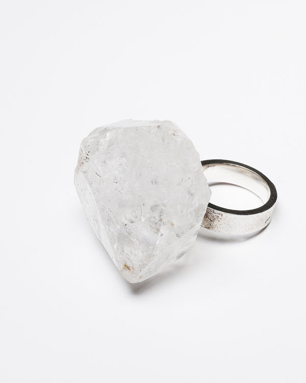 Raw Miracles Ring in Clear Quartz Size 7