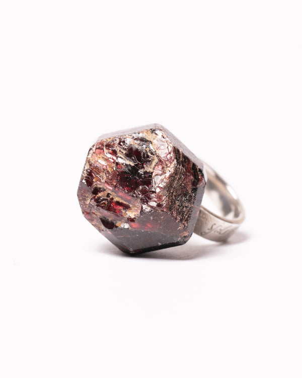 Raw Miracles Ring in Garnet Size 7