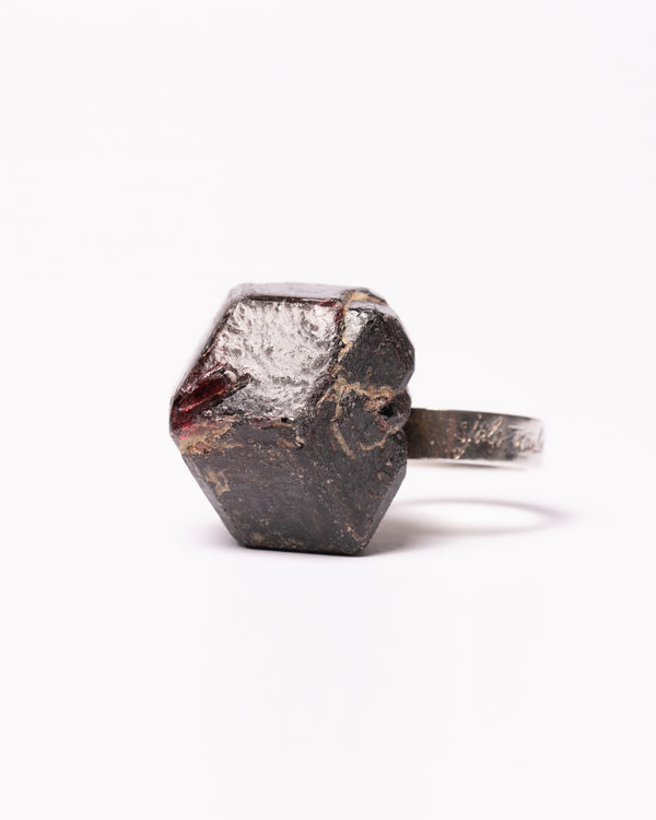 Raw Miracles Ring in Garnet Size 7.5