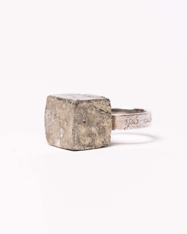 Raw Miracles Ring in Pyrite Size 8