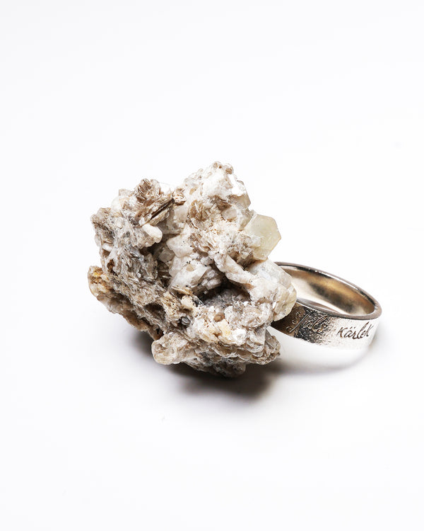 Raw Miracles Ring in Quartz and Mica Size 7