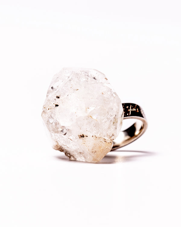 Raw Miracles Ring in Quartz Size 7.5