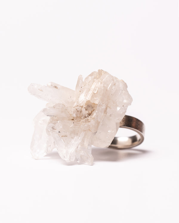 Raw Miracles Ring in Quartz Size 7.5