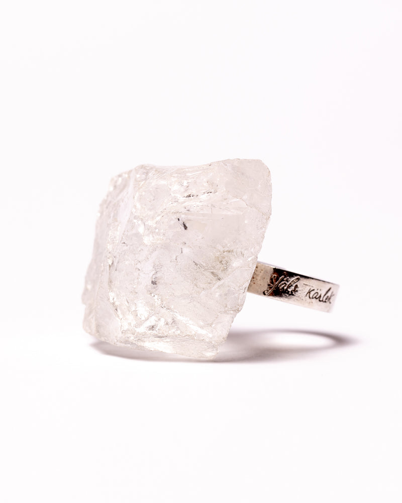 Raw Miracles Ring in Quartz Size 7.5