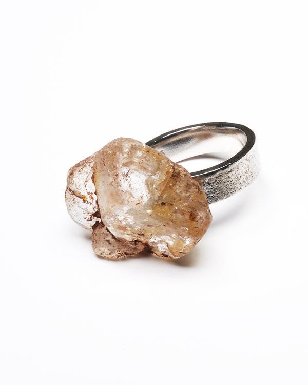 Raw Miracles Ring in Rutilated Quartz Size 7