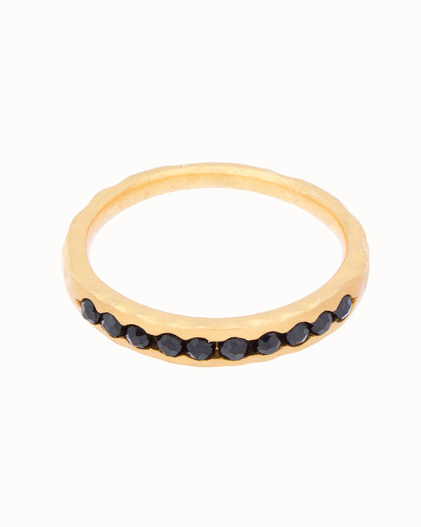 Asaya Bija Ring in Black Spinel