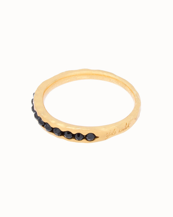 Asaya Bija Ring in Black Spinel