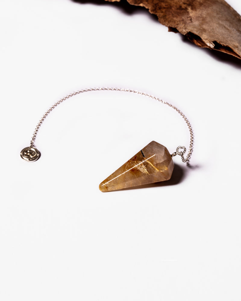 Deetya Pendulum in Rutilated Quartz