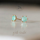 May Birthstone Earrings in Emerald