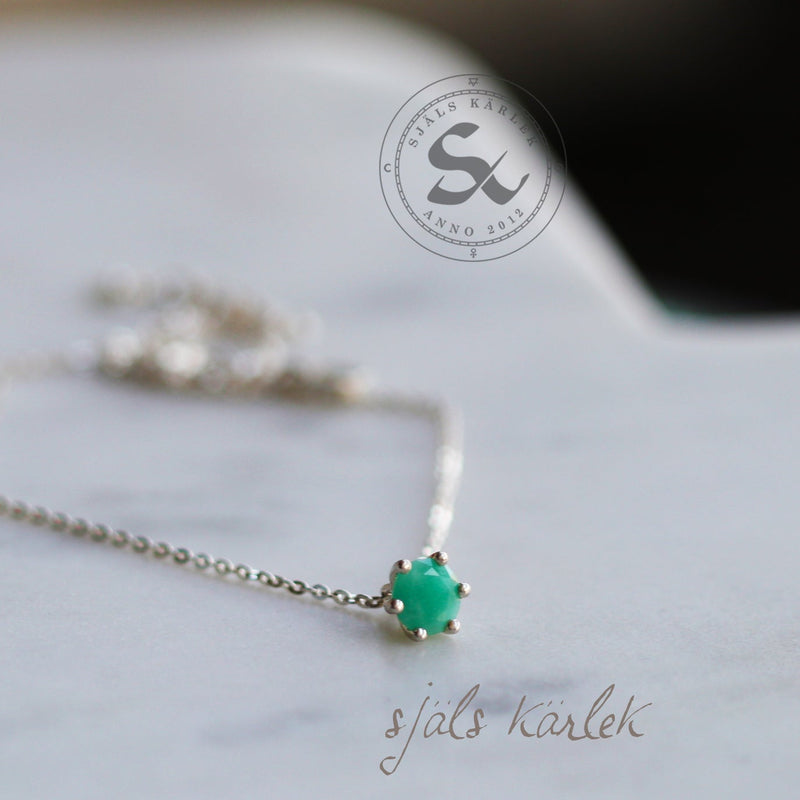 May Birthstone Necklace in Emerald