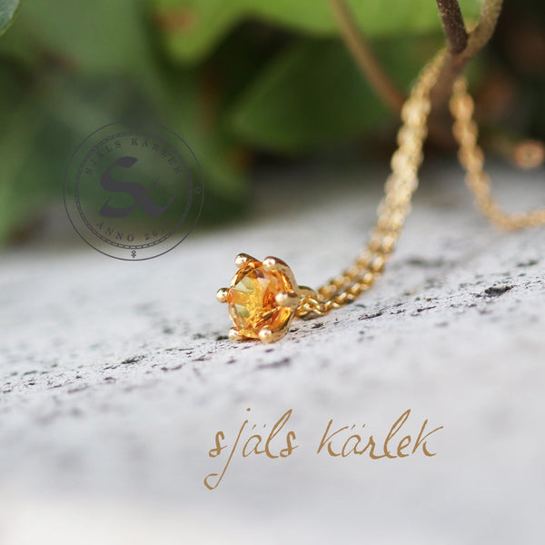 November Birthstone Necklace in Citrine