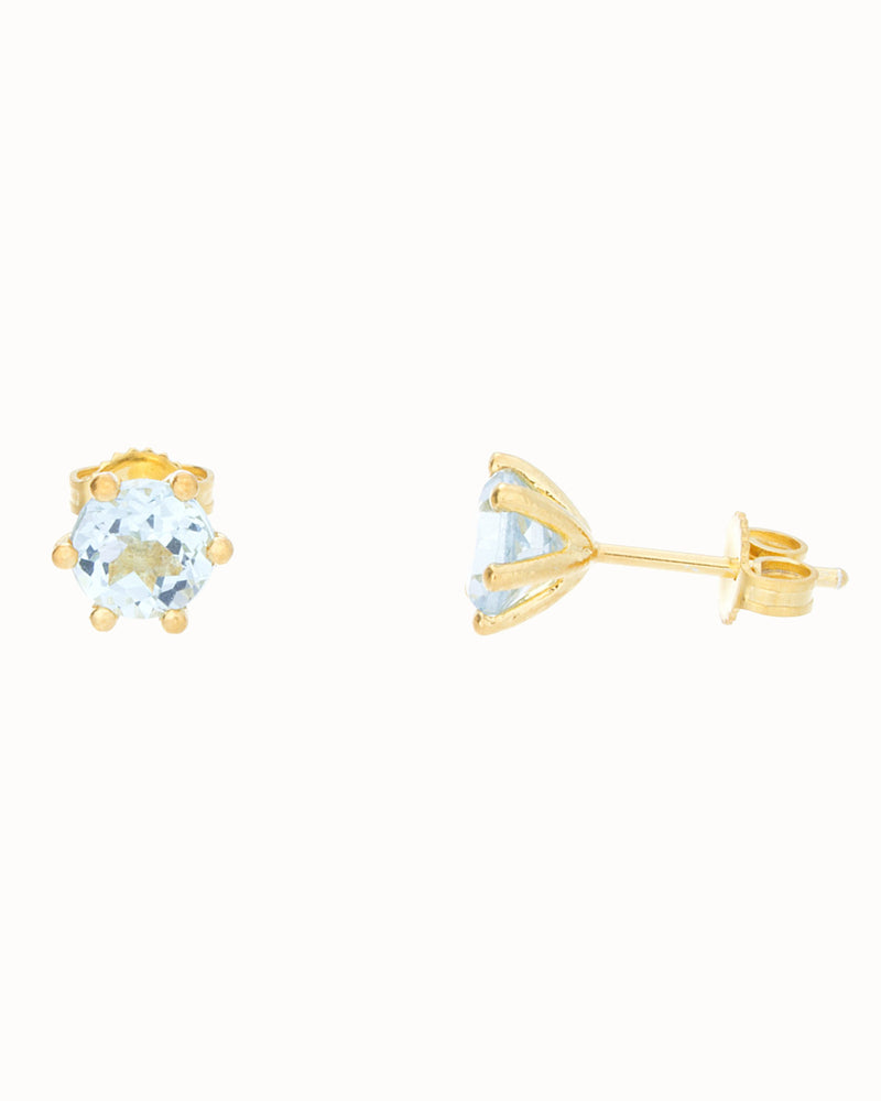 December Birthstone Earrings in Blue Topaz