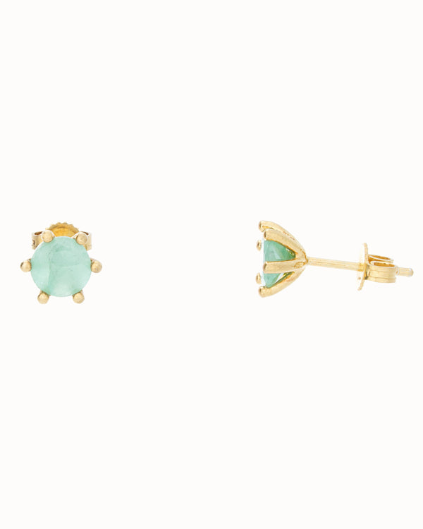 May Birthstone Earrings in Emerald