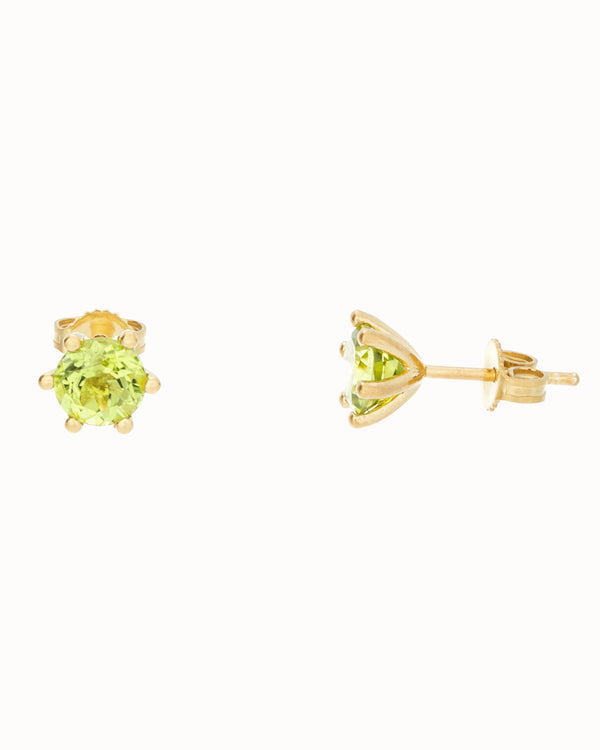 August Birthstone Earrings in Peridot