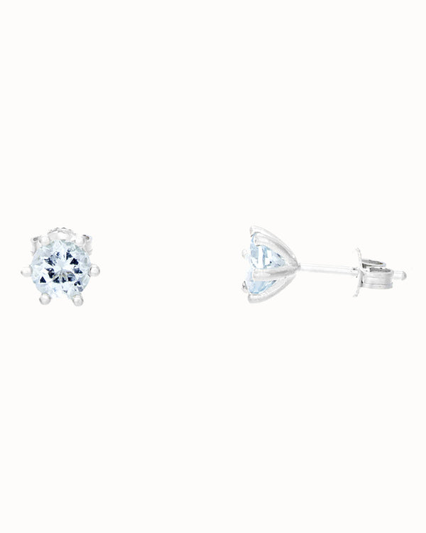 March Birthstone Earrings in Aquamarine