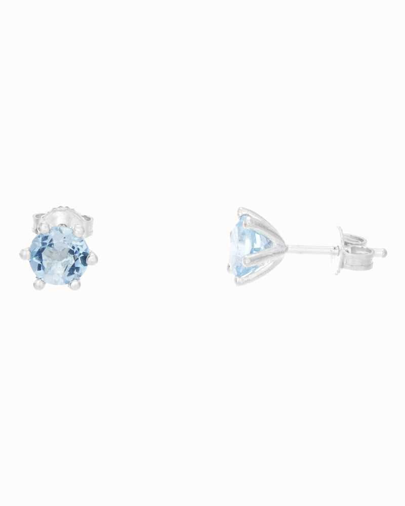 December Birthstone Earrings in Blue Topaz