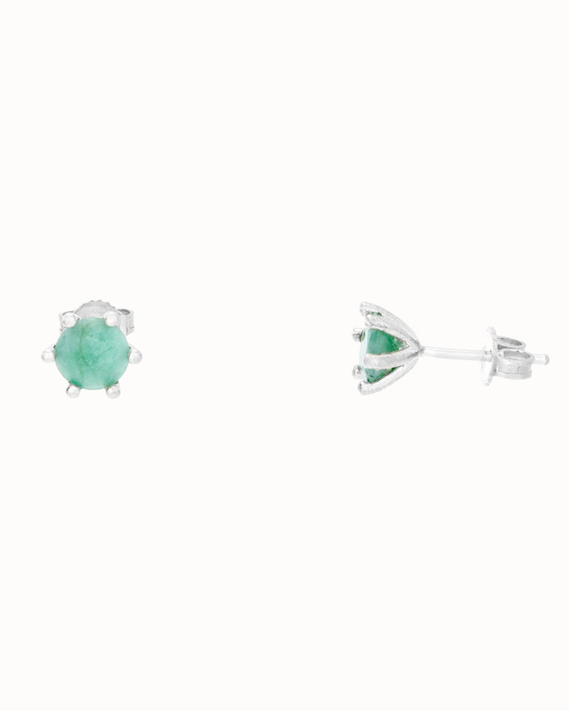 May Birthstone Earrings in Emerald